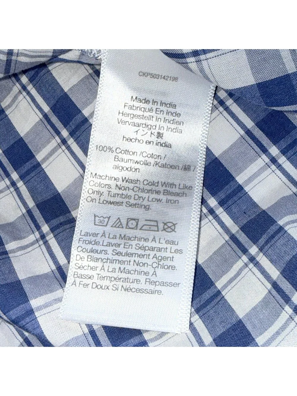 Madewell Plaid Puff Sleeve Button Front Cotton Blouse Women’s Size 0 NWT
